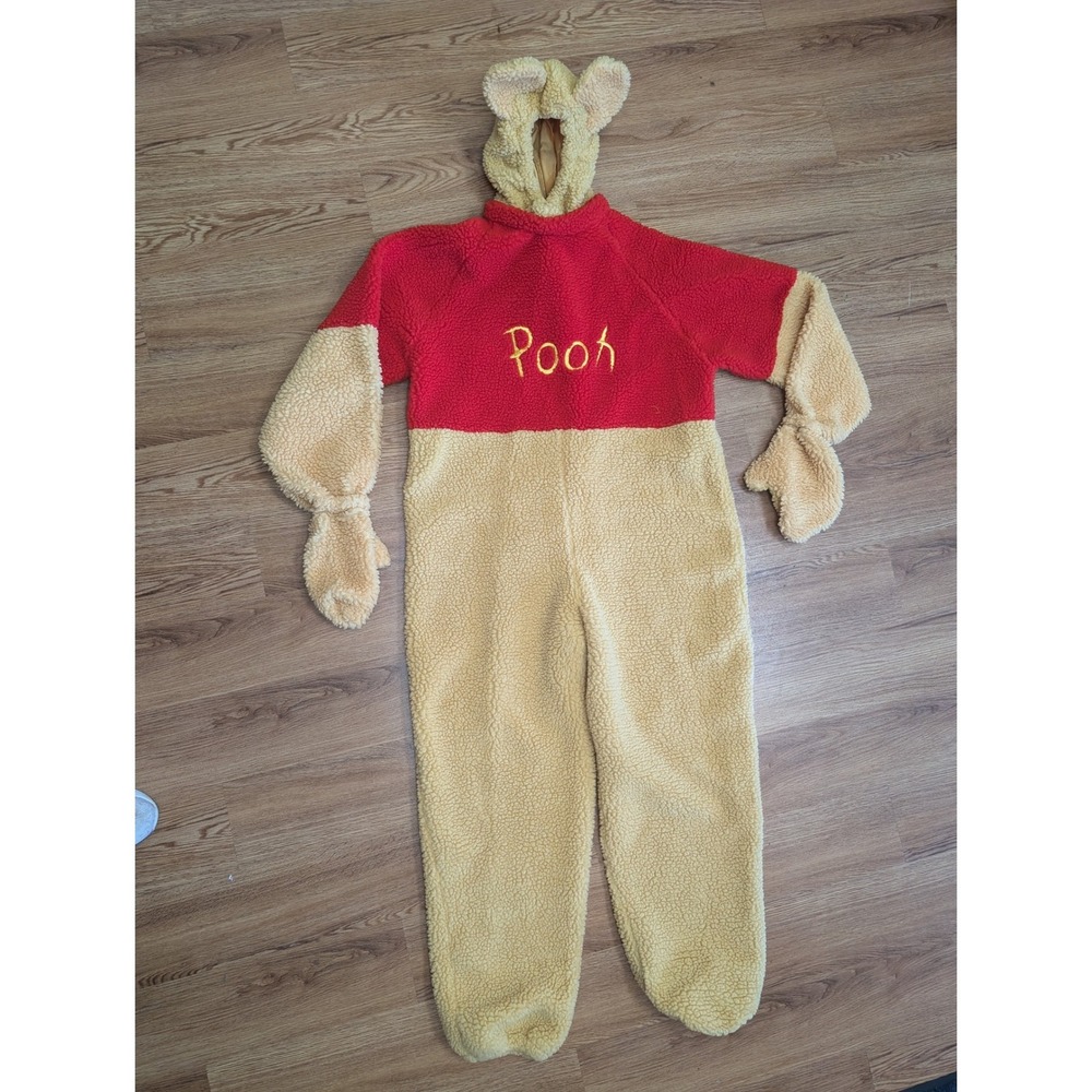 VTG Disney Store Winnie the Pooh Costume Adult S Sherpa Fleece Working Voice Box
